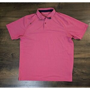 Rhone Delta Pique Polo Light Red Pink‎ Golf Casual Athleisure Wear Mens L